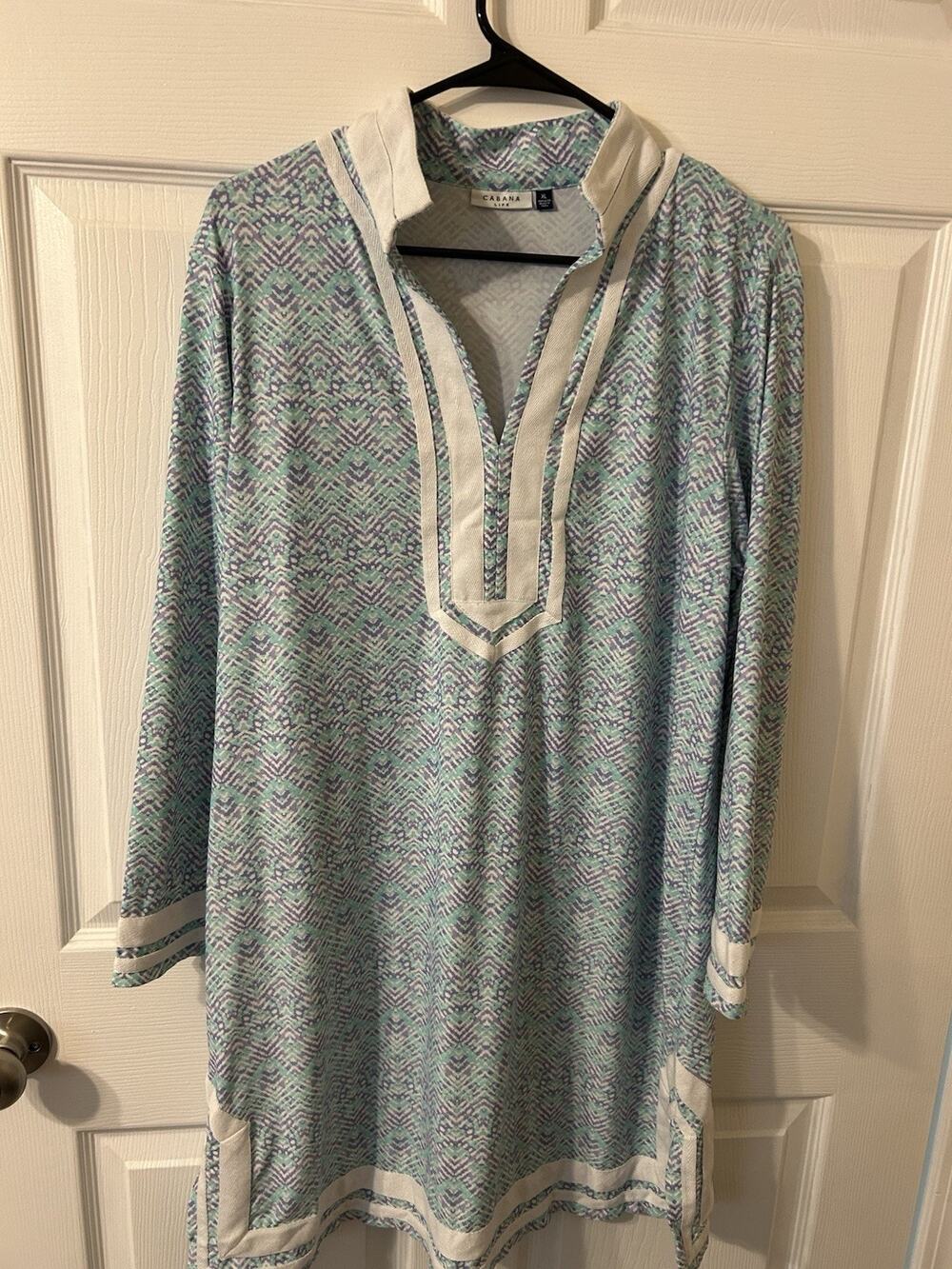 Cabana Life Women's Tunic Dress Blue Size XL